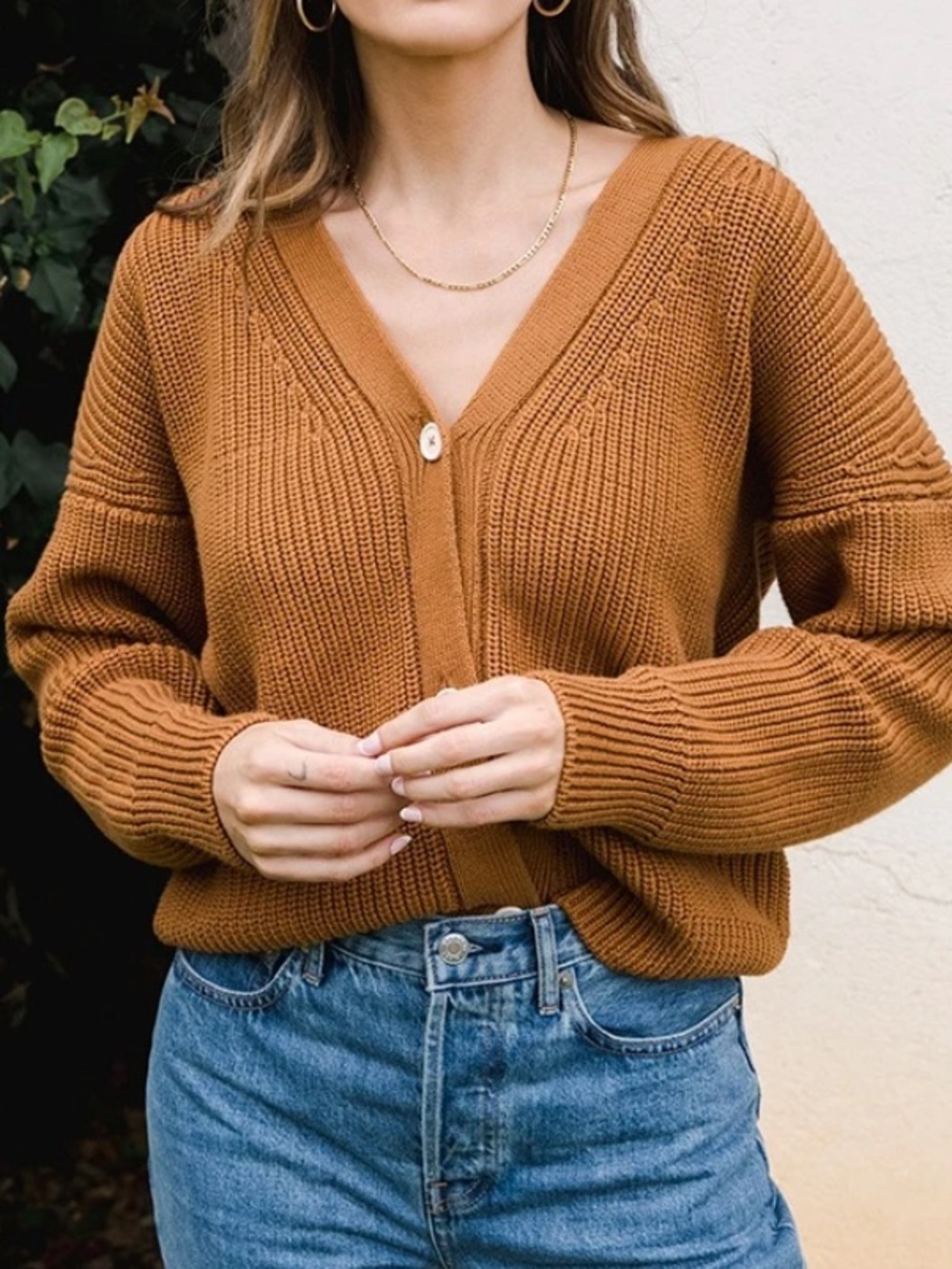 Tradlands 100% Cotton Button-Up Shelter Cardigan in Sienna Size S Cottagecore